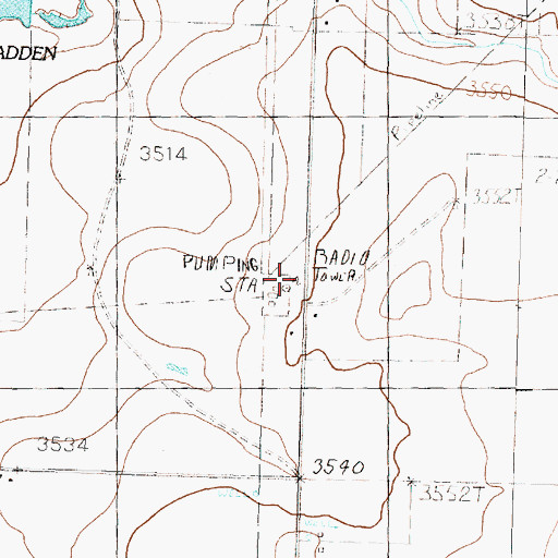 Topographic Map of McSpadden Pumping Station, TX
