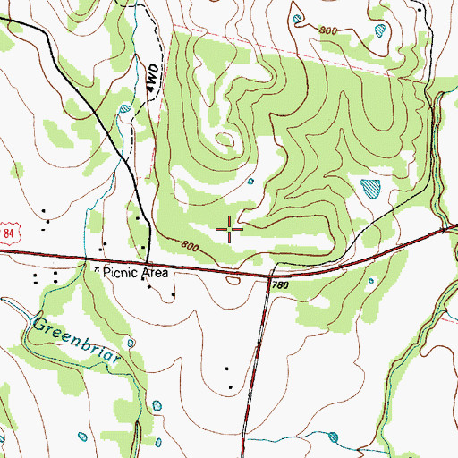 Topographic Map of Midway Drag Strip, TX