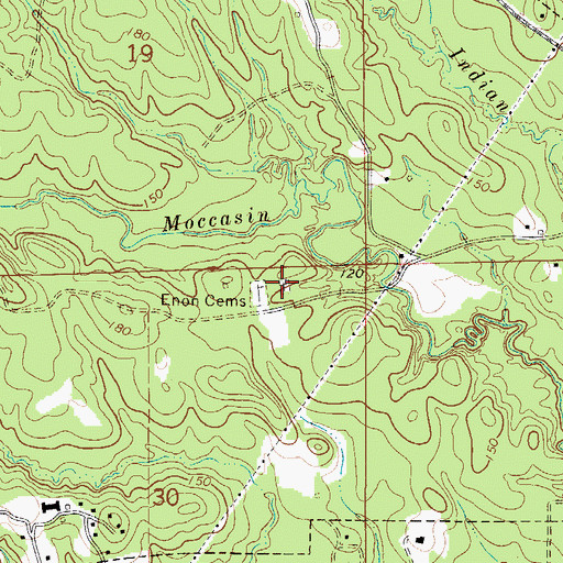 Topographic Map of Enon Church (historical), AL