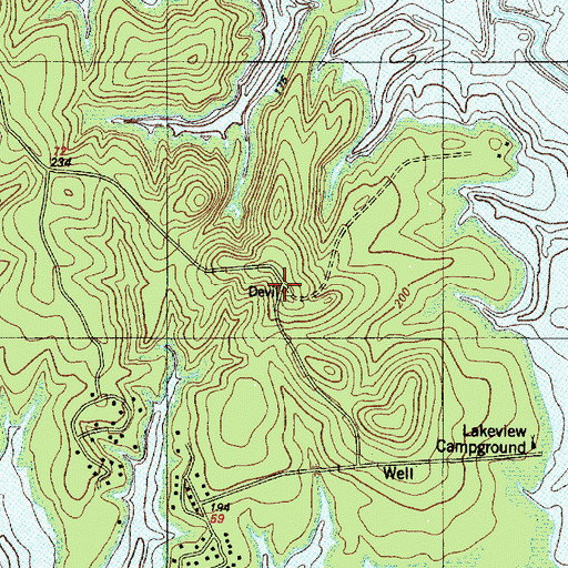 Topographic Map of Sabine Lookout Tower, TX