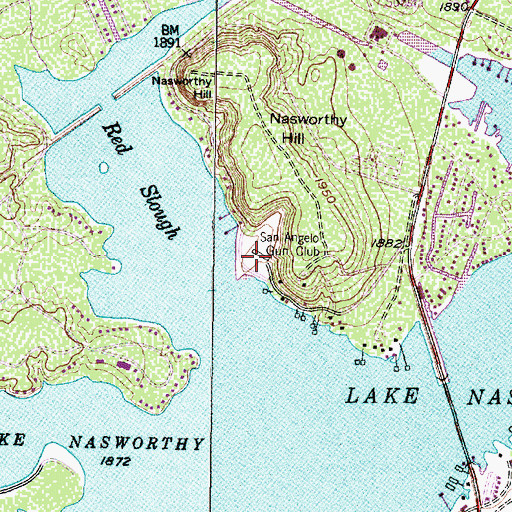 Topographic Map of San Angelo Gun Club, TX