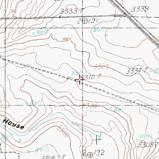 Topographic Map of Shallowater Water Field, TX