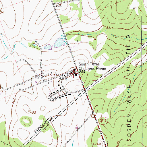 Topographic Map of South Texas Childrens Home, TX