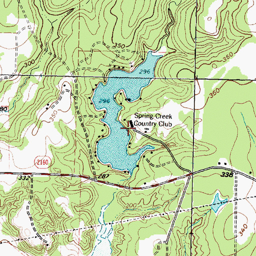 Topographic Map of Spring Creek Country Club, TX