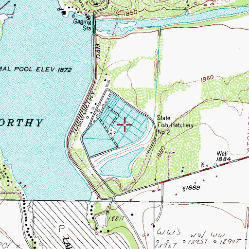 Topographic Map of State Fish Hatchery Number 2, TX