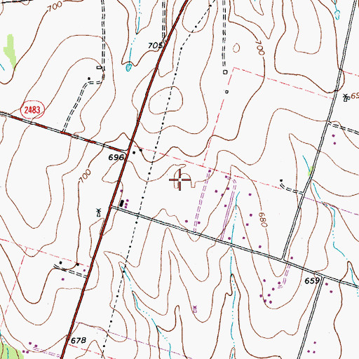 Topographic Map of Sunset Speedway, TX