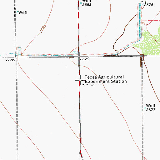 Topographic Map of Texas Agricultural Experiment Station, TX