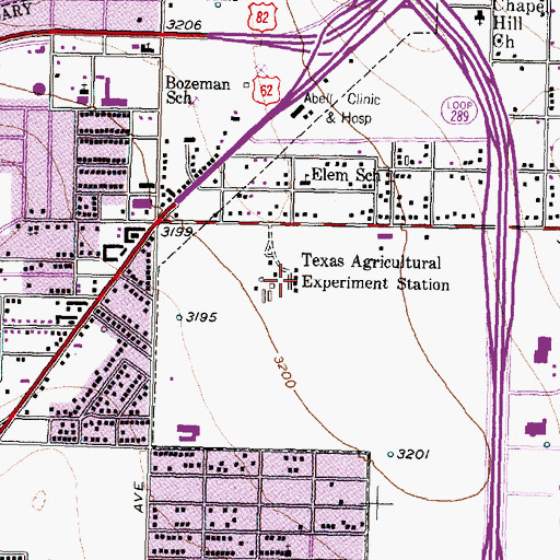 Topographic Map of Texas Agricultural Experiment Station, TX