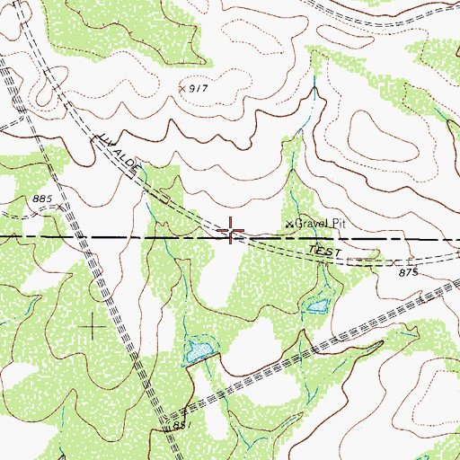 Topographic Map of Uvalde Test Track, TX