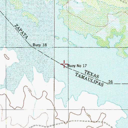 Topographic Map of Buoy Number 17, TX
