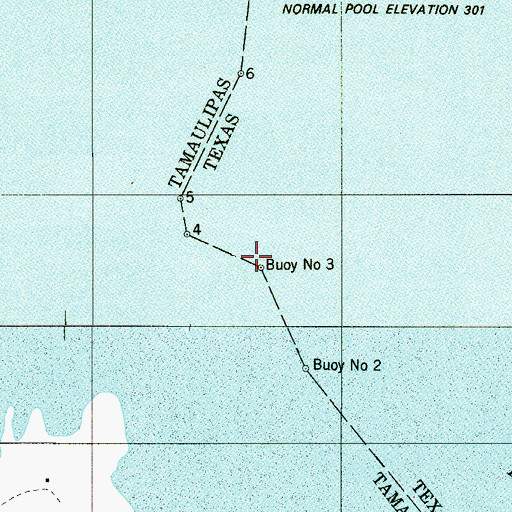 Topographic Map of Buoy Number 3, TX