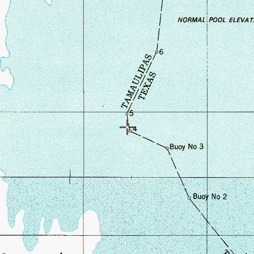Topographic Map of Buoy Number 4, TX