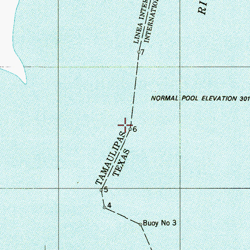 Topographic Map of Buoy Number 6, TX