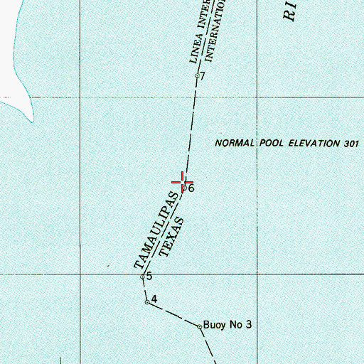 Topographic Map of Buoy Number 7, TX