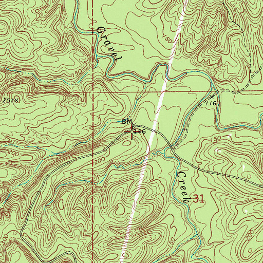 Topographic Map of Gate Church (historical), AL