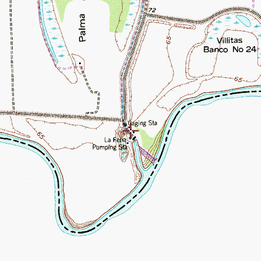 Topographic Map of La Feria Pumping Station, TX