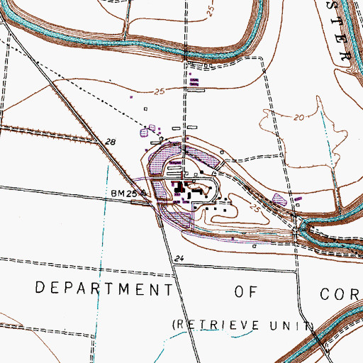 Topographic Map of Retrieve State Farm, TX