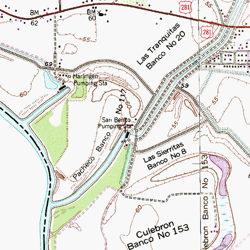 Topographic Map of San Benito Pumping Station, TX