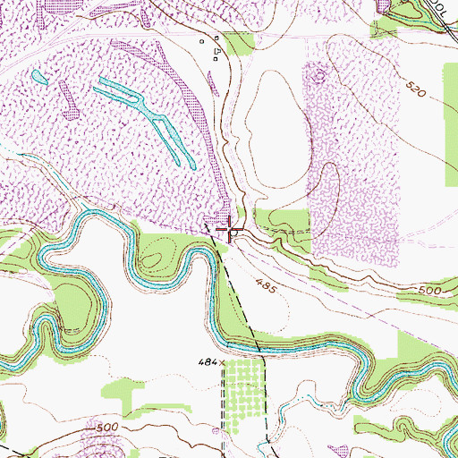 Topographic Map of Tarrant Sewage Disposal, TX