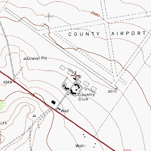 Topographic Map of Fort Stockton-Pecos County Airport, TX