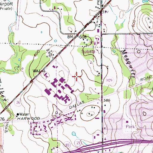 Topographic Map of TCJC-Northeast Campus Heliport, TX