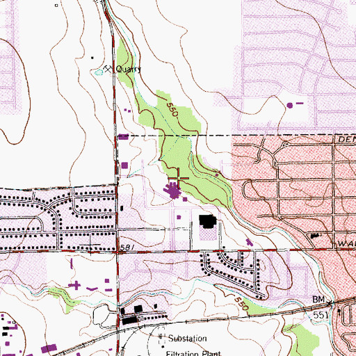 Topographic Map of BMCG Heliport, TX