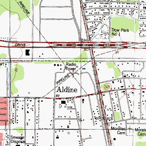 Topographic Map of Mplha Heliport, TX