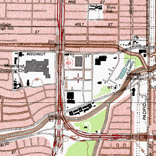 Topographic Map of ASC Heliport, TX