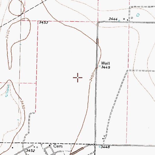 Topographic Map of Panhandle-Carson County Airport, TX