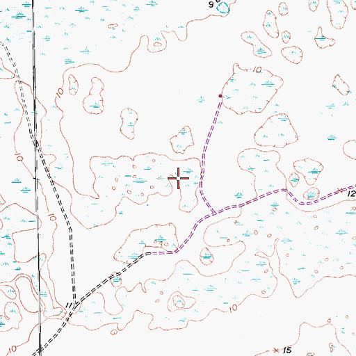 Topographic Map of Port O'Connor Base, TX