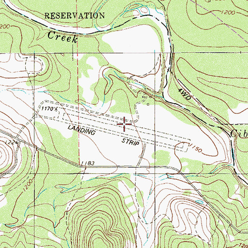 Topographic Map of Camp Bullis ALS (Cals) Airport, TX