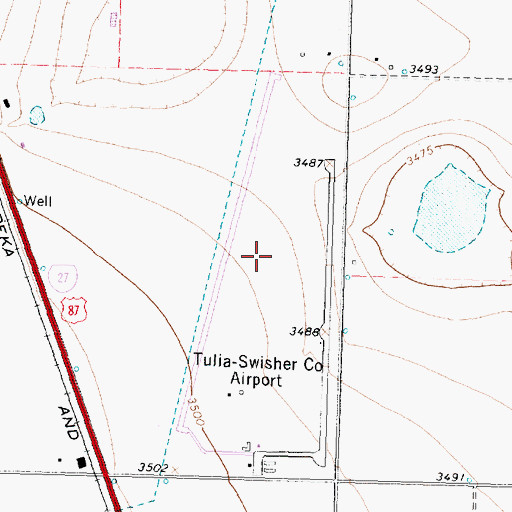 Topographic Map of City of Tulia/Swisher County Municipal Airport, TX