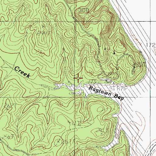 Topographic Map of Ragtown Recreation Site, TX