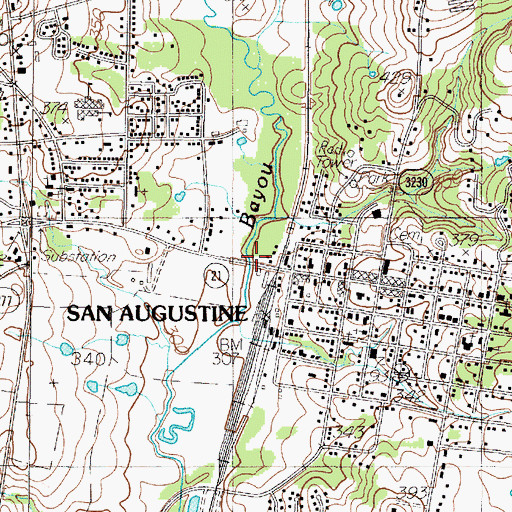 Topographic Map of Tenaha Ranger District Office, TX
