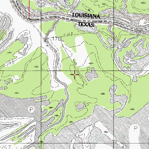 Topographic Map of North Toledo Bend Wildlife Mangement Area, TX