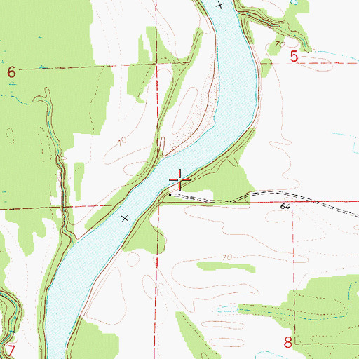 Topographic Map of Hobbs Landing (historical), AL