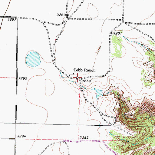 Topographic Map of Cobb Ranch, TX