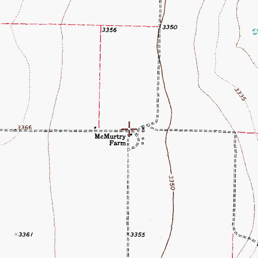 Topographic Map of McMurtry Farm, TX