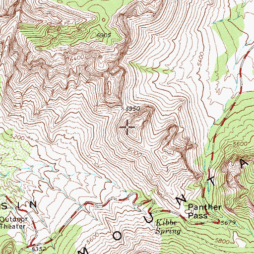 Topographic Map of Mount Huffman, TX
