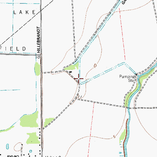 Topographic Map of Garner Canal, TX