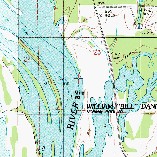 Topographic Map of Hurricane Bluff, AL