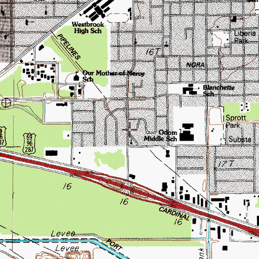 Topographic Map of Jenkins Chapel, TX