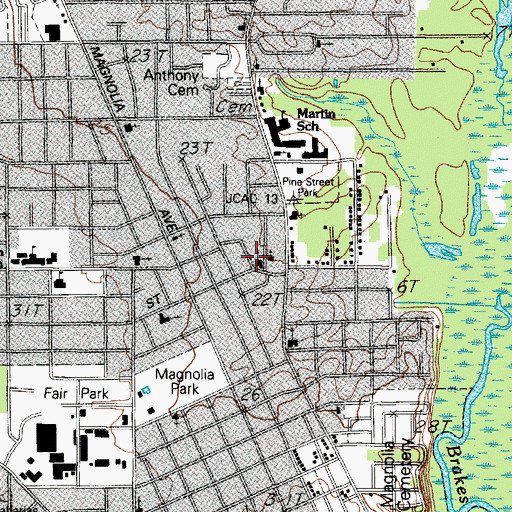 Topographic Map of Mount Gilead Church, TX