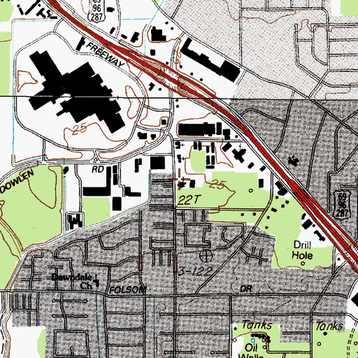 Topographic Map of Redeemer Church, TX