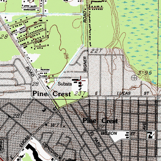 Topographic Map of Saint Pius X Church, TX