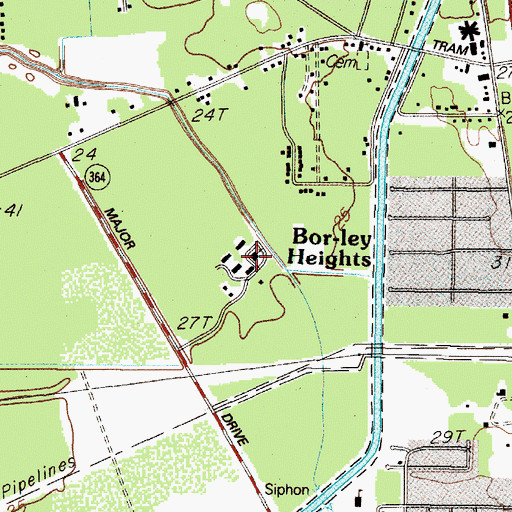 Topographic Map of Holy Family Center, TX