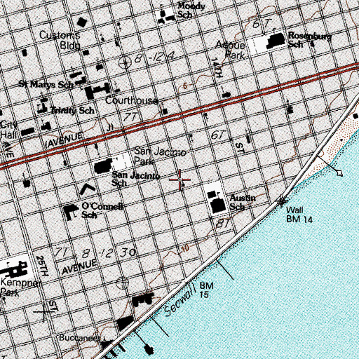 Topographic Map of Adventist School, TX