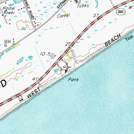 Topographic Map of Sand Castle Beach Pocket Park 2, TX
