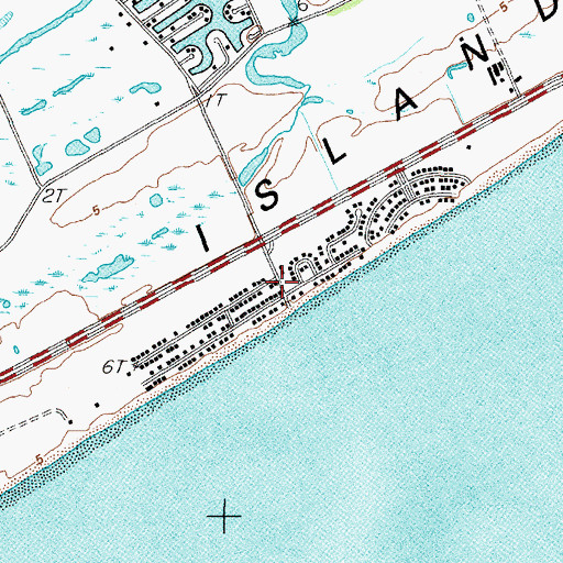 Topographic Map of Bermuda Beach, TX