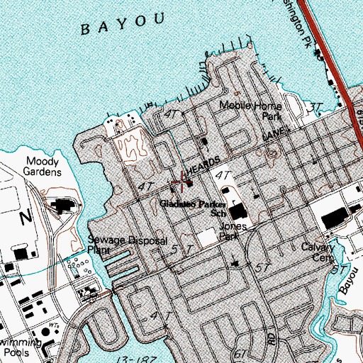 Topographic Map of Bible Church, TX